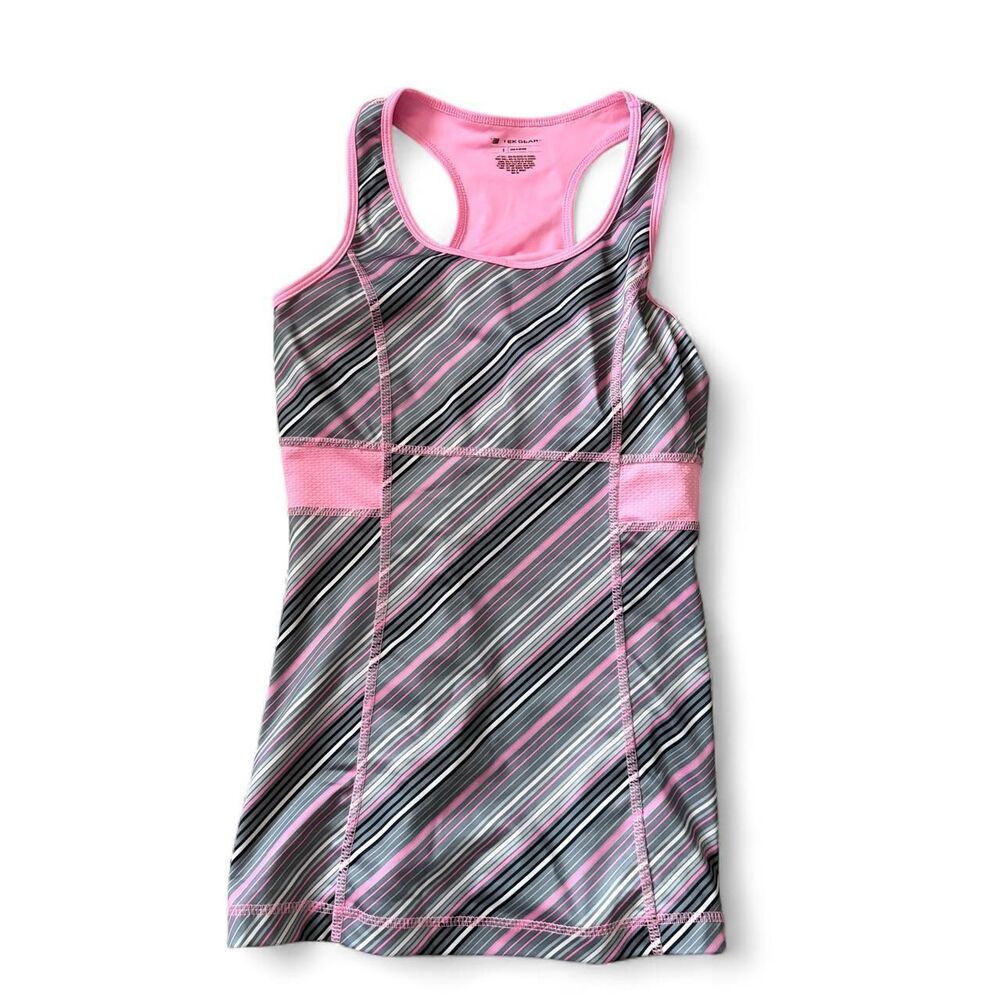 Tek-gear Women's Pink and Grey Vest